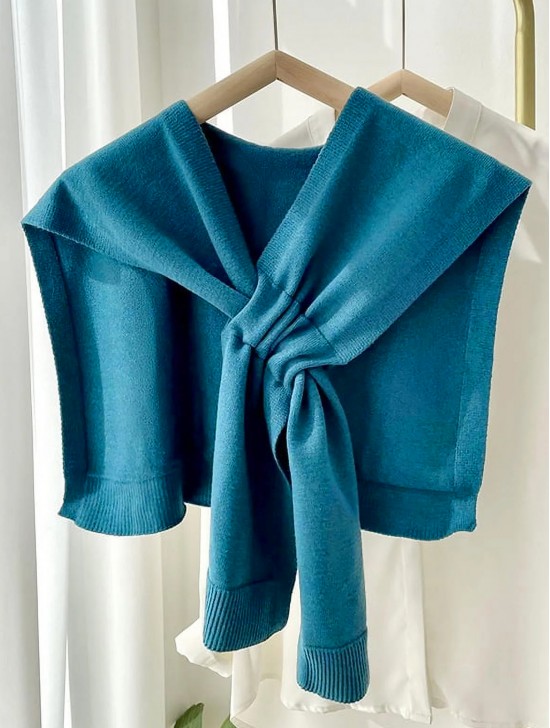 Solid Color Shoulder Wrap Scarf/Cape